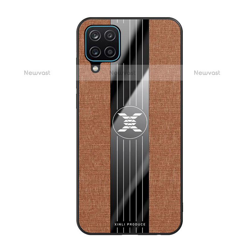 Ultra-thin Silicone Gel Soft Case Cover X02L for Samsung Galaxy F12 Brown