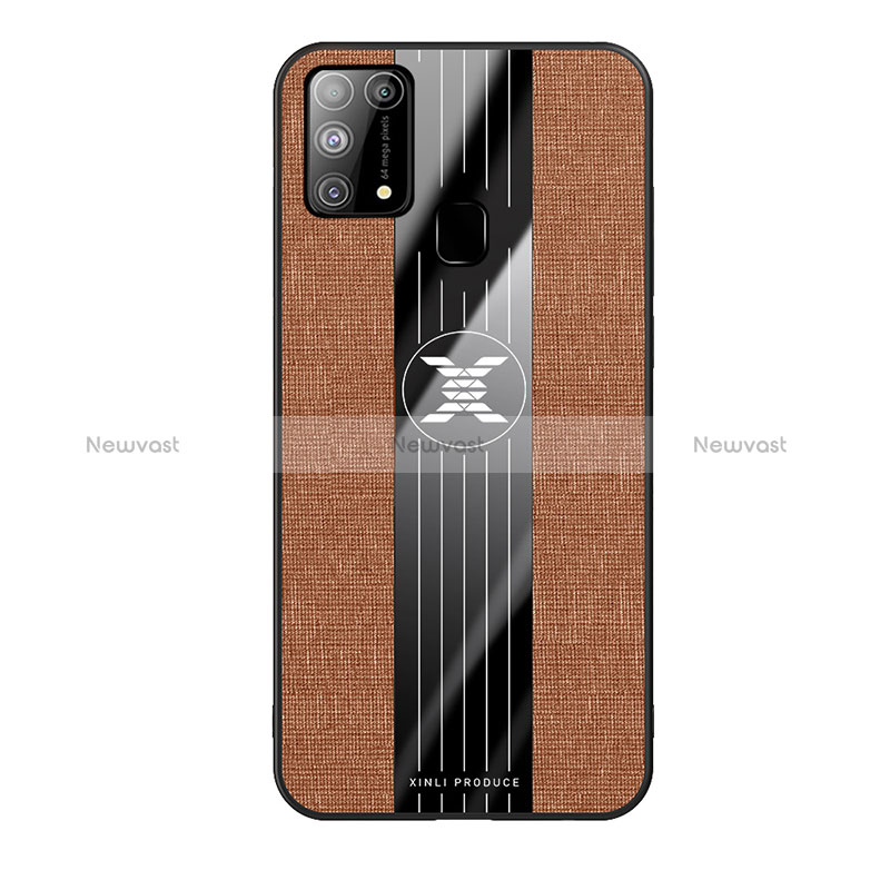 Ultra-thin Silicone Gel Soft Case Cover X02L for Samsung Galaxy M31 Prime Edition Brown
