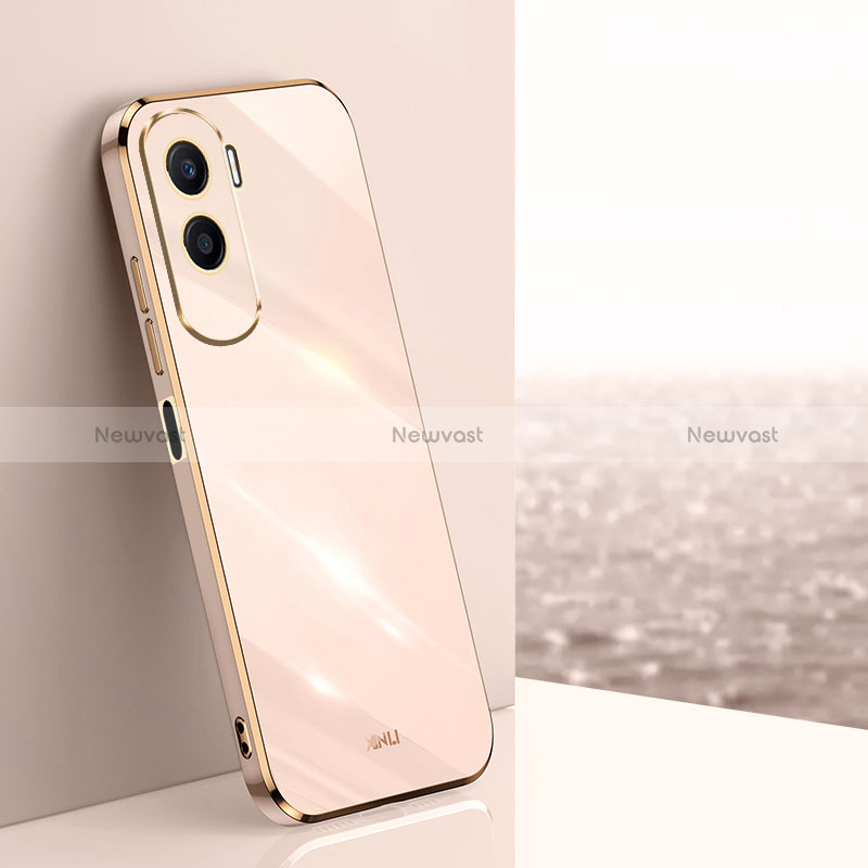 Ultra-thin Silicone Gel Soft Case Cover XL1 for Huawei Honor 90 Lite 5G Rose Gold