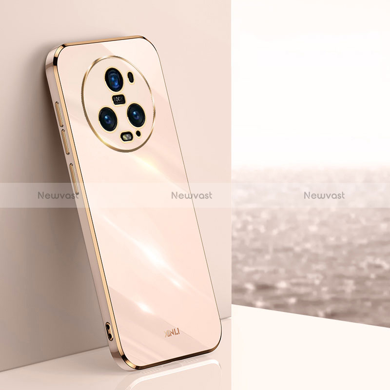 Ultra-thin Silicone Gel Soft Case Cover XL1 for Huawei Honor Magic5 Pro 5G Rose Gold