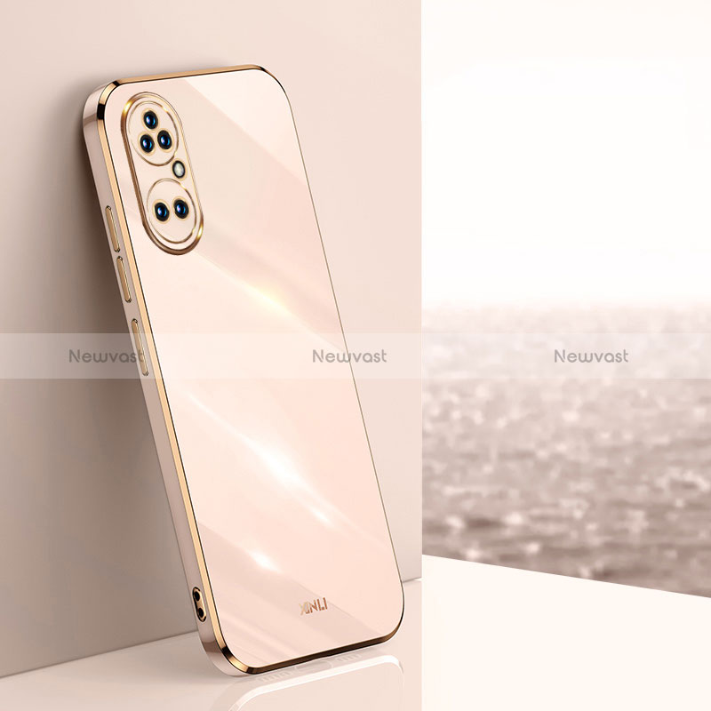 Ultra-thin Silicone Gel Soft Case Cover XL1 for Huawei P50 Pro Rose Gold