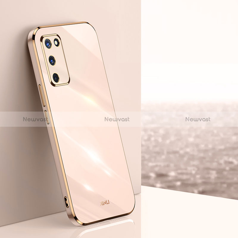 Ultra-thin Silicone Gel Soft Case Cover XL1 for Oppo A53s 5G Gold