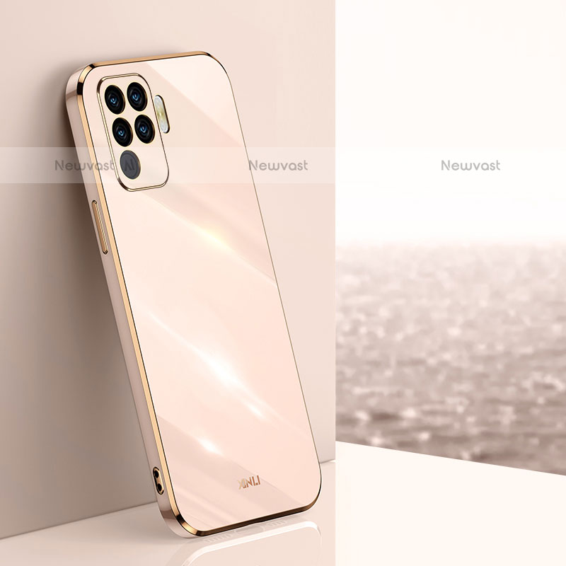 Ultra-thin Silicone Gel Soft Case Cover XL1 for Oppo F19 Pro Gold