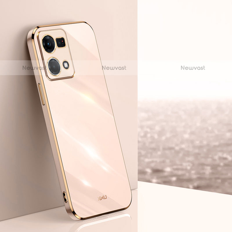 Ultra-thin Silicone Gel Soft Case Cover XL1 for Oppo F21s Pro 4G Gold