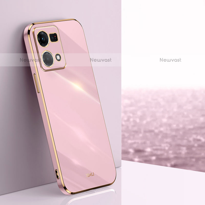 Ultra-thin Silicone Gel Soft Case Cover XL1 for Oppo F21s Pro 4G Pink