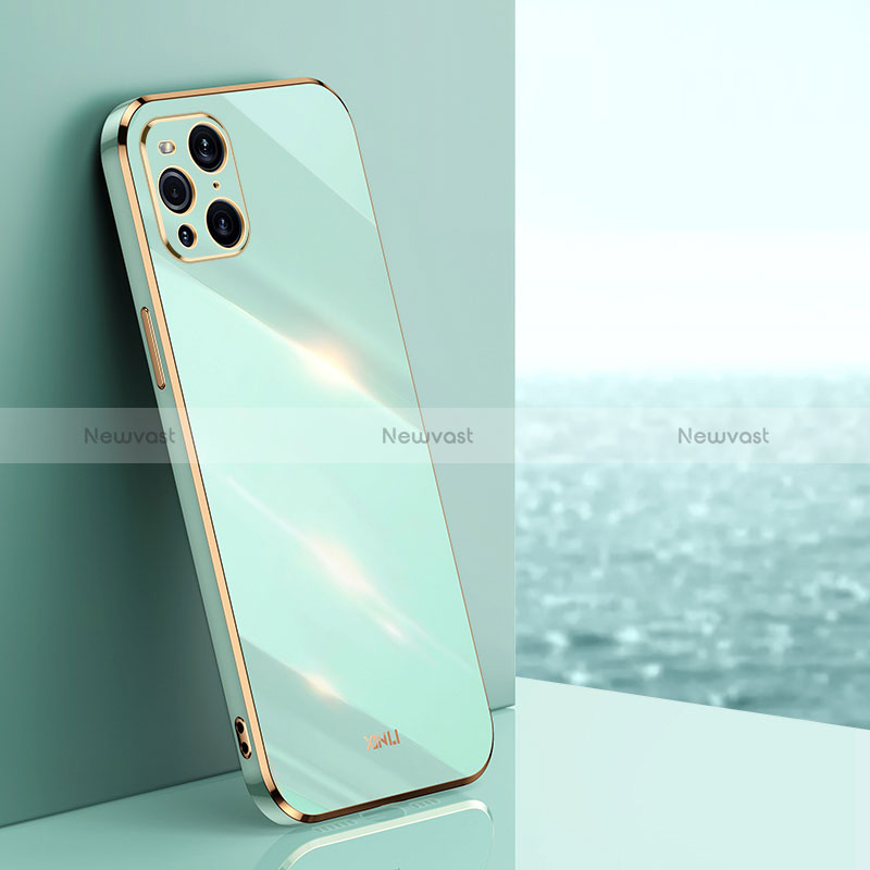 Ultra-thin Silicone Gel Soft Case Cover XL1 for Oppo Find X3 5G Green