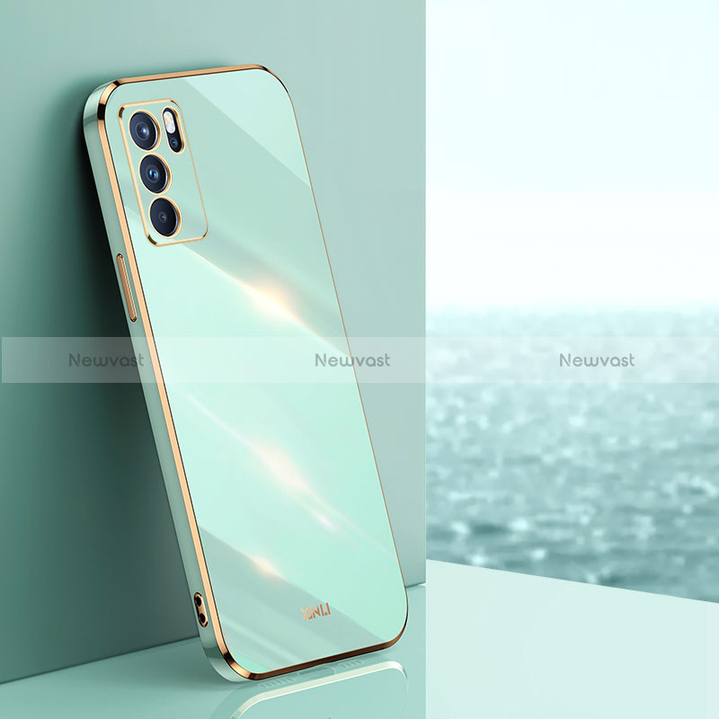 Ultra-thin Silicone Gel Soft Case Cover XL1 for Oppo Reno6 Pro 5G India Green