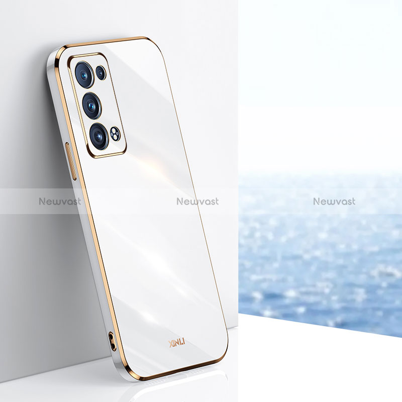 Ultra-thin Silicone Gel Soft Case Cover XL1 for Oppo Reno6 Pro 5G White