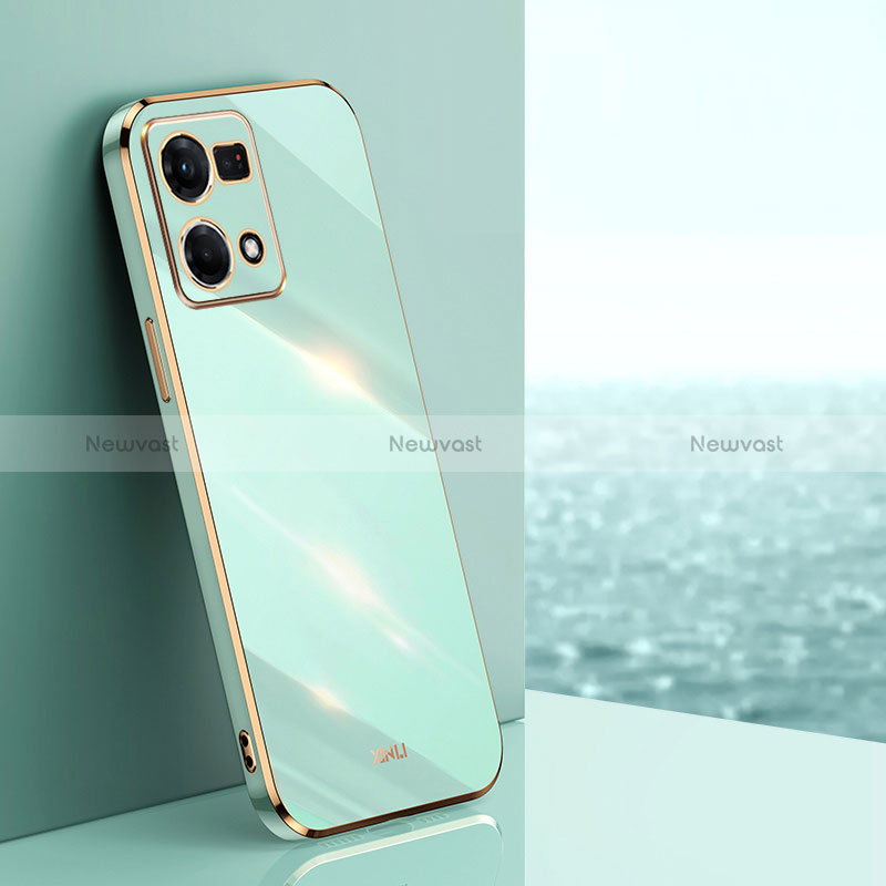 Ultra-thin Silicone Gel Soft Case Cover XL1 for Oppo Reno7 4G Green