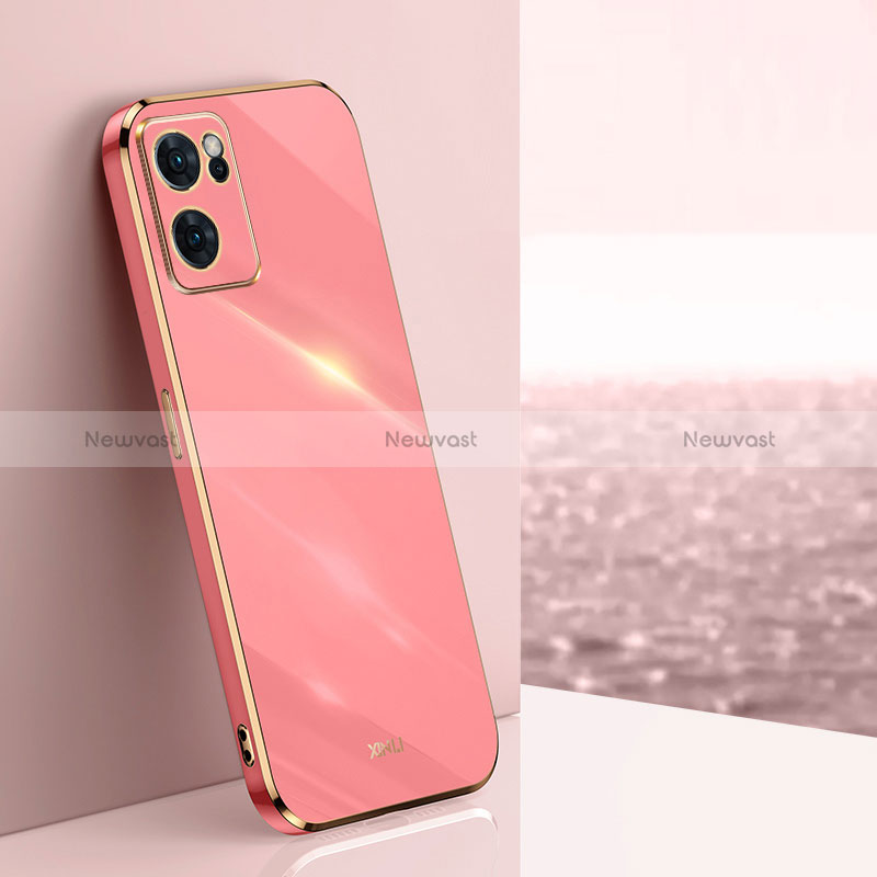 Ultra-thin Silicone Gel Soft Case Cover XL1 for Oppo Reno7 5G Hot Pink