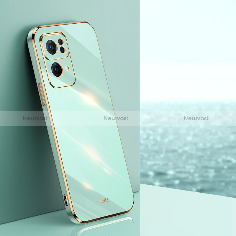 Ultra-thin Silicone Gel Soft Case Cover XL1 for Oppo Reno7 Pro 5G Green