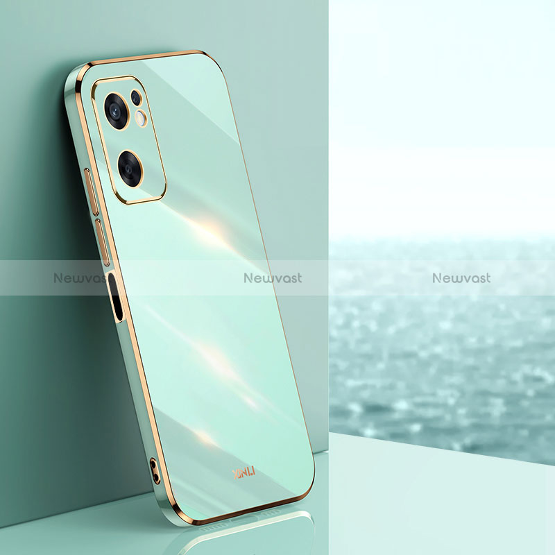 Ultra-thin Silicone Gel Soft Case Cover XL1 for Oppo Reno7 SE 5G Green