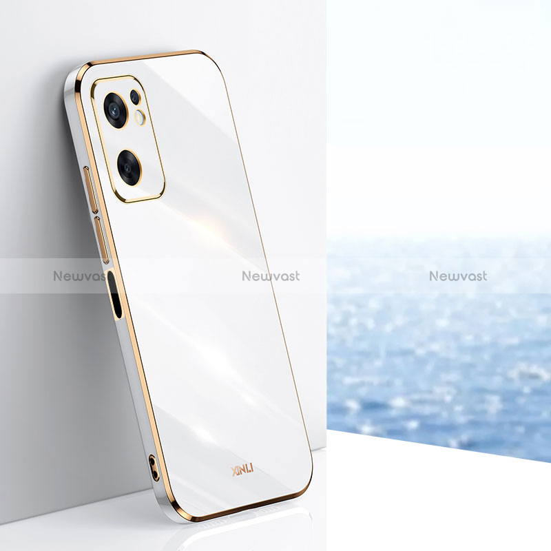 Ultra-thin Silicone Gel Soft Case Cover XL1 for Oppo Reno7 SE 5G White