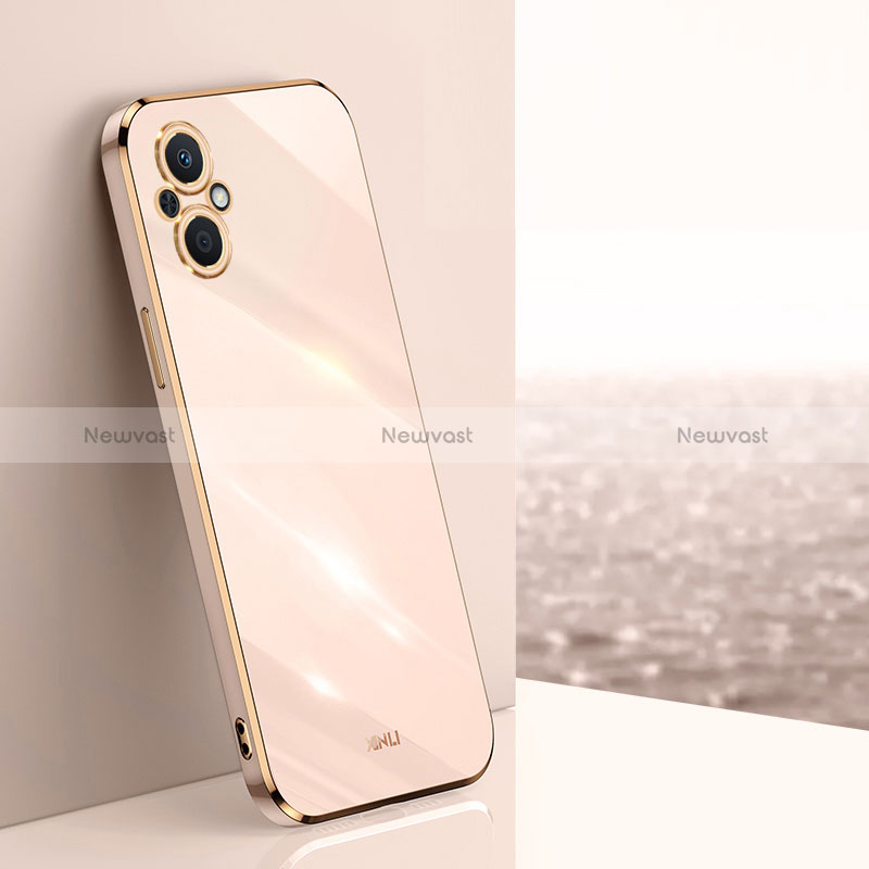 Ultra-thin Silicone Gel Soft Case Cover XL1 for Oppo Reno7 Z 5G Gold