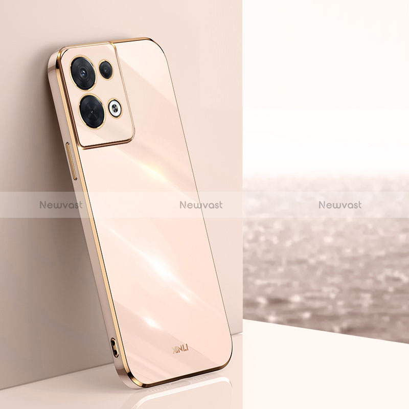 Ultra-thin Silicone Gel Soft Case Cover XL1 for Oppo Reno8 Pro+ Plus 5G Gold