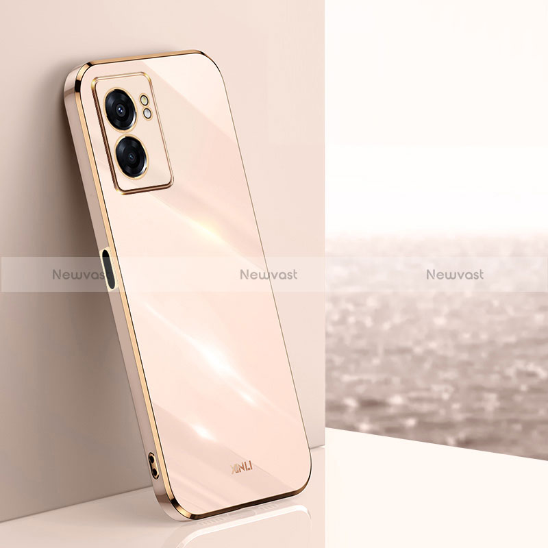Ultra-thin Silicone Gel Soft Case Cover XL1 for Realme V23 5G Gold
