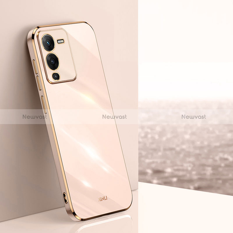 Ultra-thin Silicone Gel Soft Case Cover XL1 for Vivo V25 Pro 5G Gold