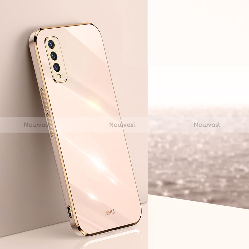 Ultra-thin Silicone Gel Soft Case Cover XL1 for Vivo Y11s Gold