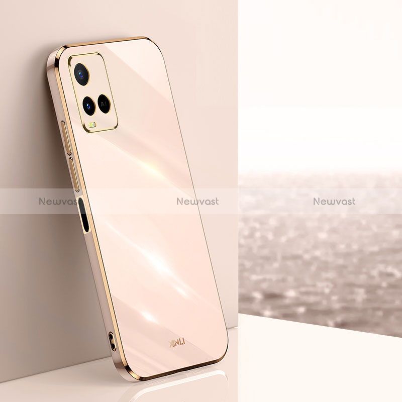 Ultra-thin Silicone Gel Soft Case Cover XL1 for Vivo Y32 4G Gold