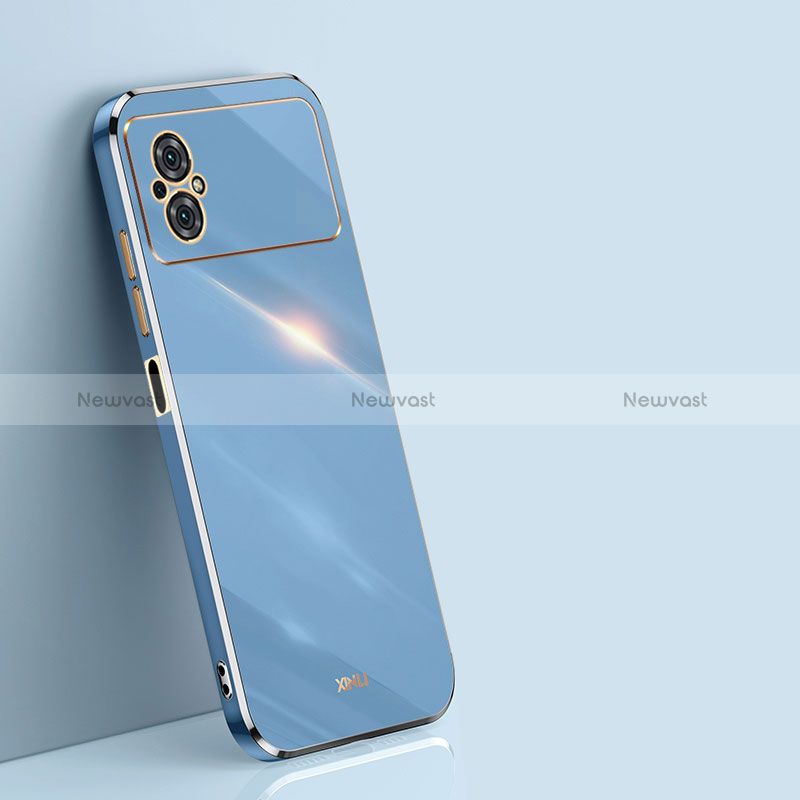 Ultra-thin Silicone Gel Soft Case Cover XL1 for Xiaomi Poco M4 5G Blue