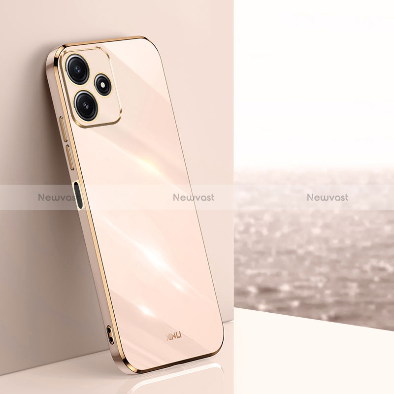 Ultra-thin Silicone Gel Soft Case Cover XL1 for Xiaomi Redmi Note 12R 5G Rose Gold