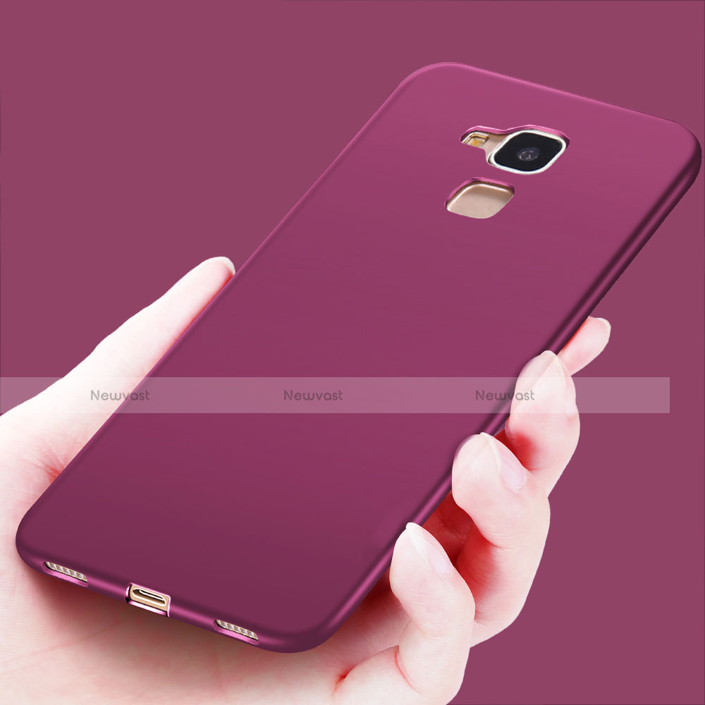 Ultra-thin Silicone Gel Soft Case for Huawei Honor 7 Lite Purple