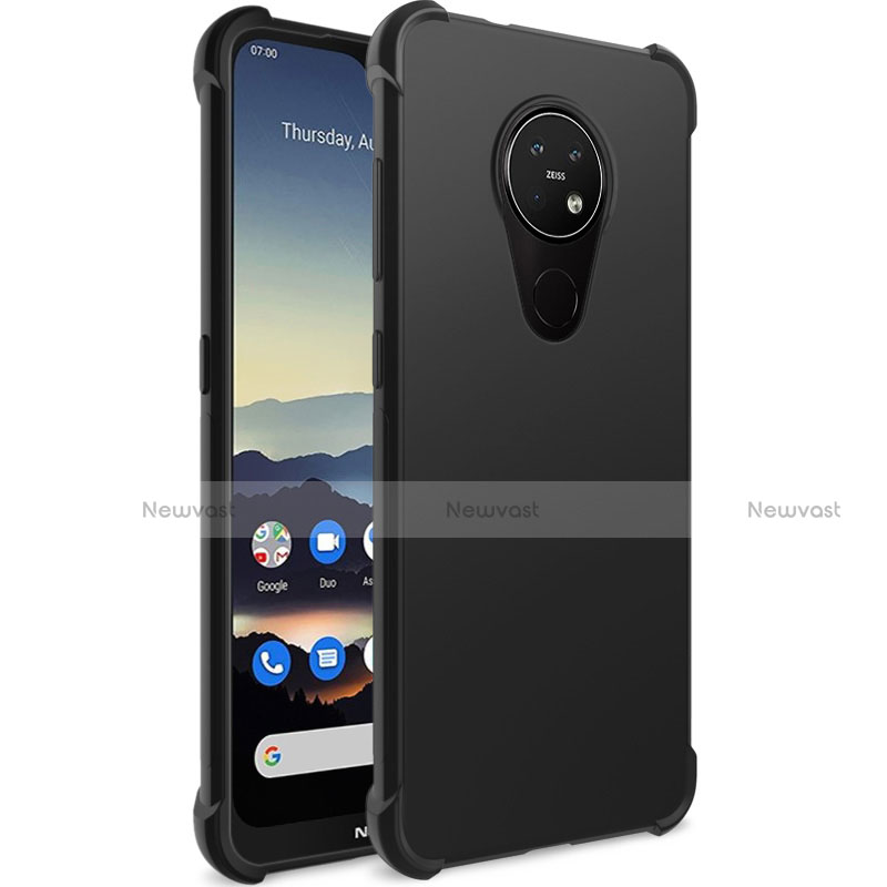 Ultra-thin Silicone Gel Soft Case for Nokia 7.2 Black