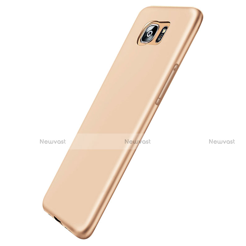 Ultra-thin Silicone Gel Soft Case R06 for Samsung Galaxy S7 Edge G935F Gold
