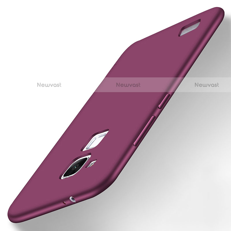 Ultra-thin Silicone Gel Soft Case S01 for Huawei Mate 7 Purple