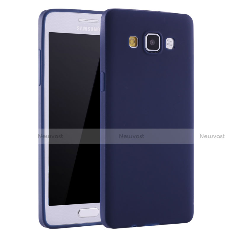 Ultra-thin Silicone Gel Soft Case S01 for Samsung Galaxy A7 Duos SM-A700F A700FD Blue