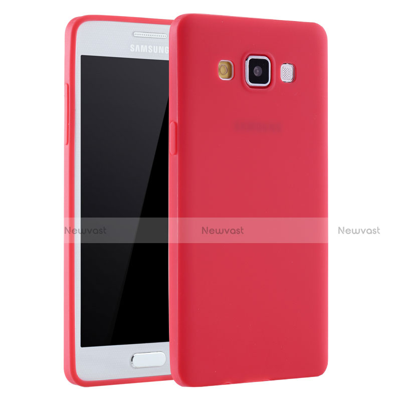 Ultra-thin Silicone Gel Soft Case S01 for Samsung Galaxy A7 Duos SM-A700F A700FD Red