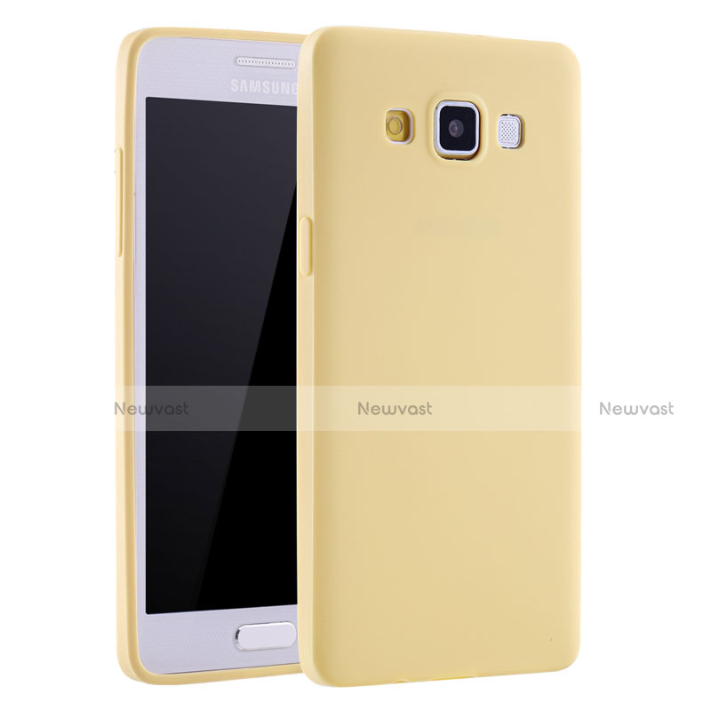 Ultra-thin Silicone Gel Soft Case S01 for Samsung Galaxy A7 SM-A700 Yellow