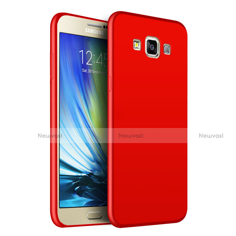 Ultra-thin Silicone Gel Soft Case S02 for Samsung Galaxy A7 Duos SM-A700F A700FD Red