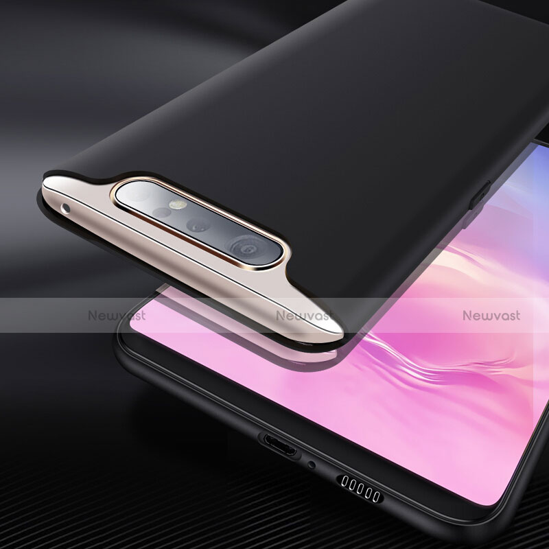 Ultra-thin Silicone Gel Soft Case S02 for Samsung Galaxy A80 Black