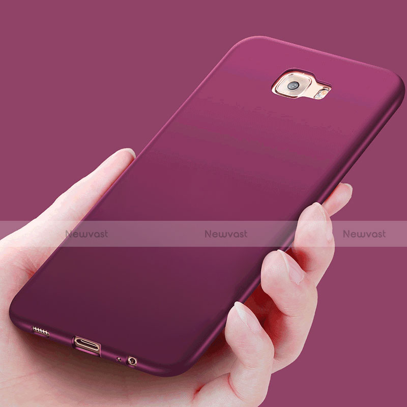 Ultra-thin Silicone Gel Soft Case S02 for Samsung Galaxy C7 SM-C7000 Purple