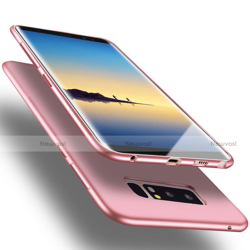 Ultra-thin Silicone Gel Soft Case S06 for Samsung Galaxy Note 8 Duos N950F Pink