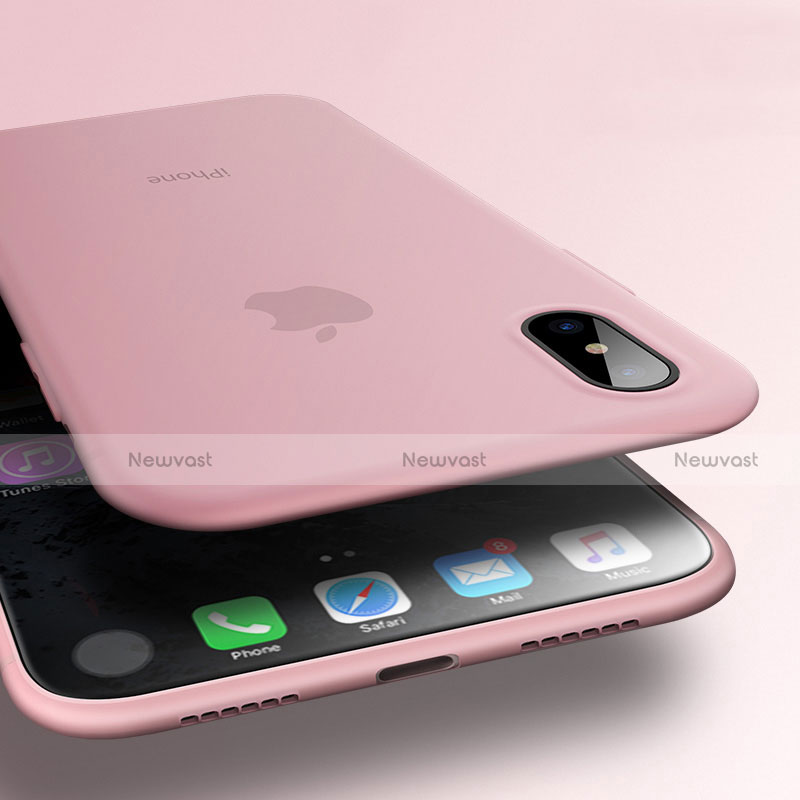 Ultra-thin Silicone Gel Soft Case S07 for Apple iPhone X Pink