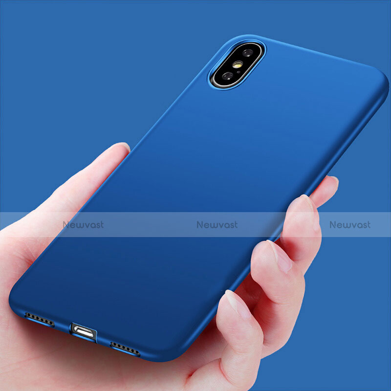 Ultra-thin Silicone Gel Soft Case S16 for Apple iPhone X Blue