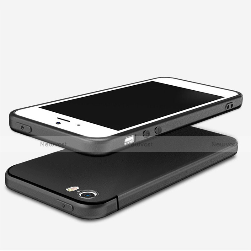 Ultra-thin Silicone Gel Soft Case U04 for Apple iPhone 5 Black