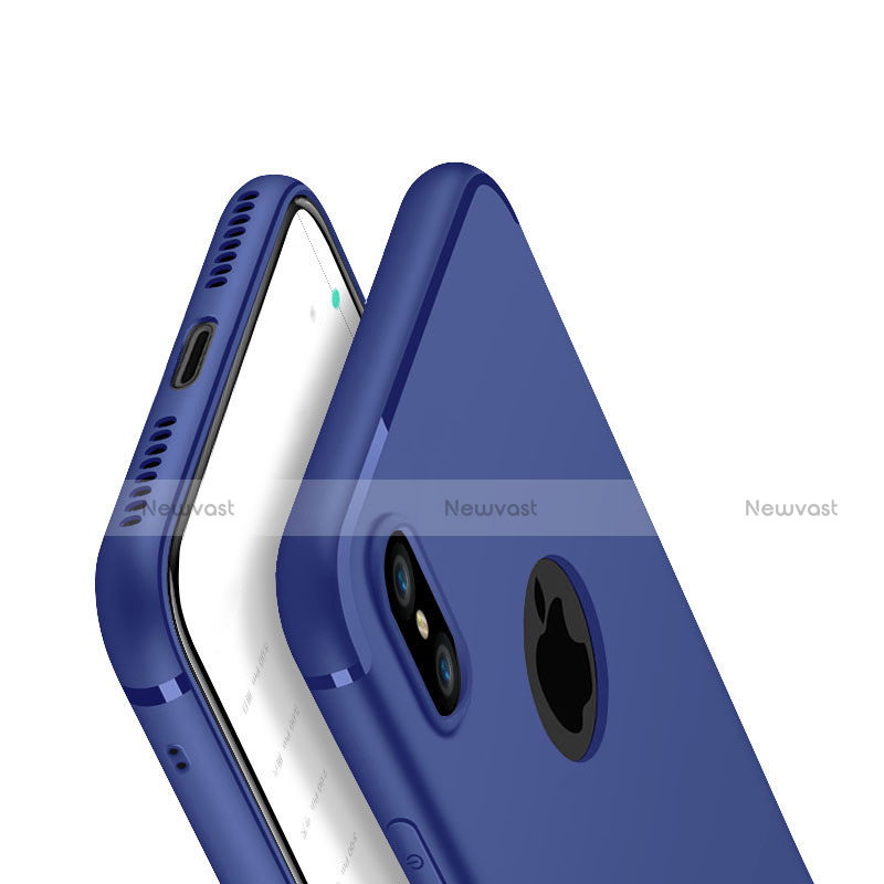 Ultra-thin Silicone Gel Soft Case V01 for Apple iPhone Xs Max Blue