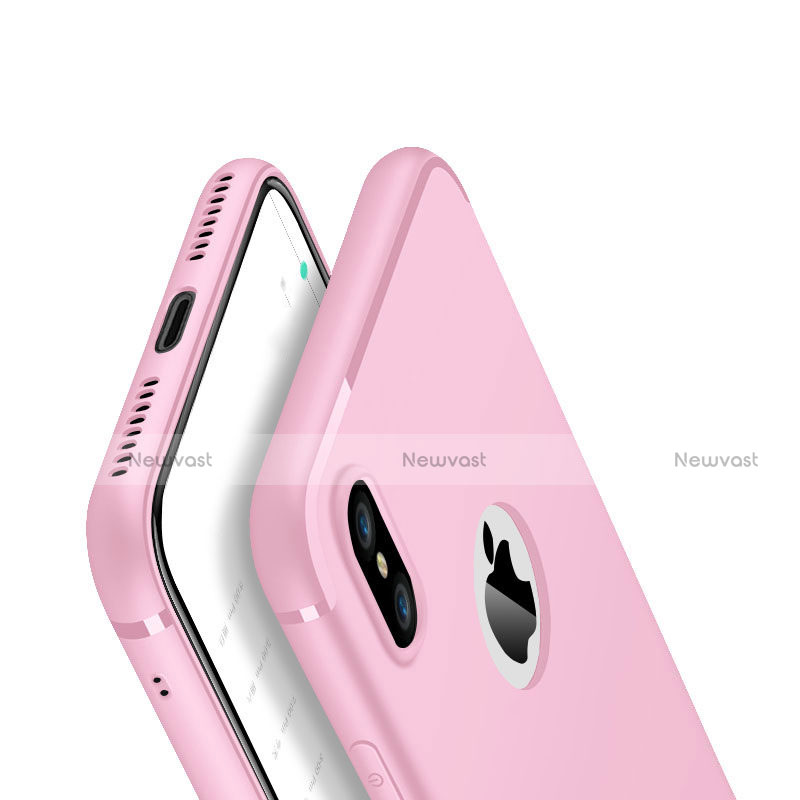 Ultra-thin Silicone Gel Soft Case V01 for Apple iPhone Xs Max Pink