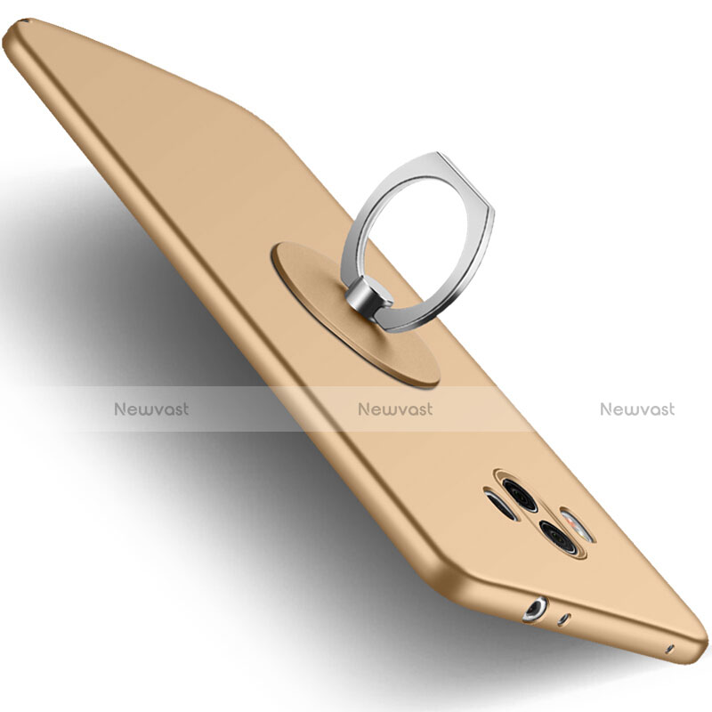 Ultra-thin Silicone Gel Soft Case with Finger Ring Stand for Huawei Mate 10 Gold