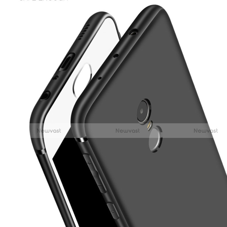 Ultra-thin Silicone Gel Soft Case with Finger Ring Stand for Xiaomi Redmi 5 Black