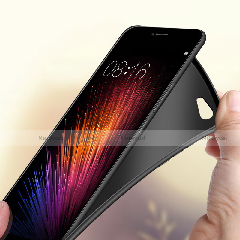 Ultra-thin Silicone Gel Soft Case with Finger Ring Stand for Xiaomi Redmi Note 5A High Edition Black