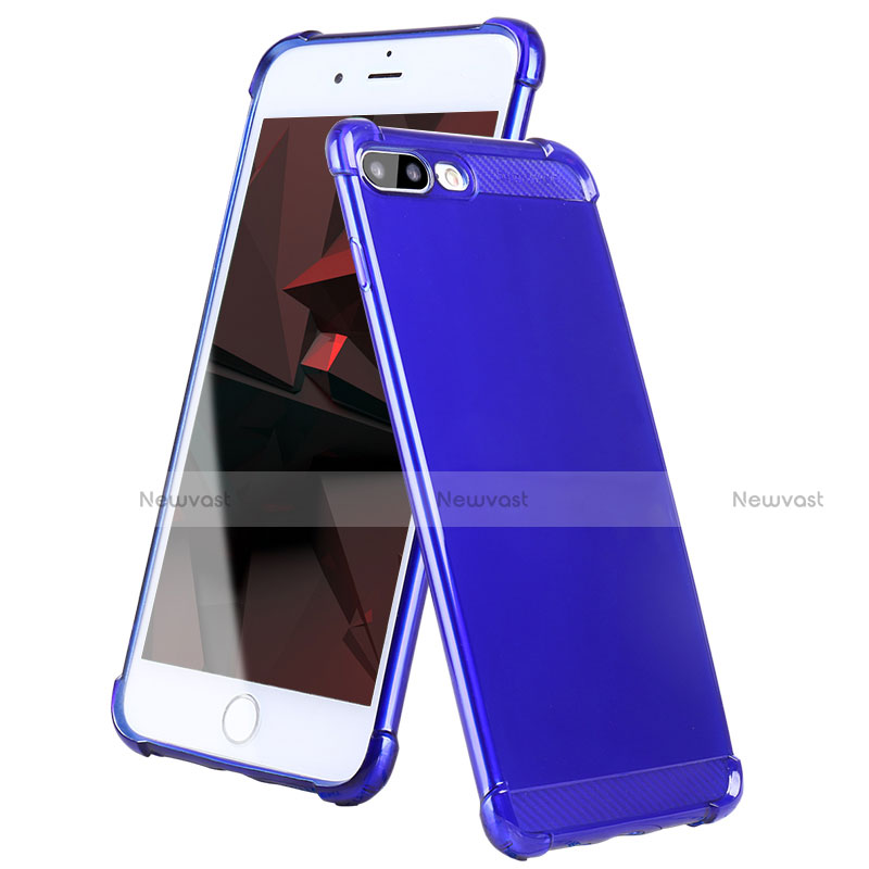 Ultra-thin Silicone Gel Soft Case Z11 for Apple iPhone 8 Plus Blue