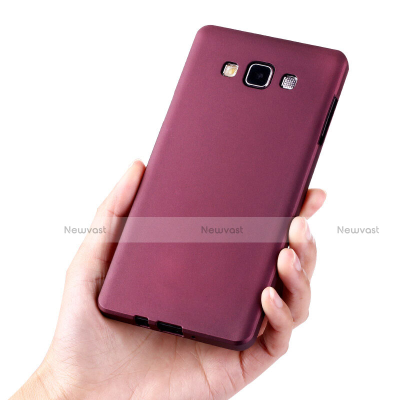 Ultra-thin Silicone Gel Soft Cover for Samsung Galaxy A7 SM-A700 Purple