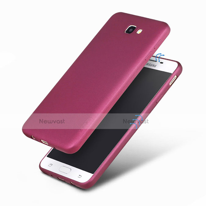 Ultra-thin Silicone Gel Soft Cover for Samsung Galaxy J7 Prime Red