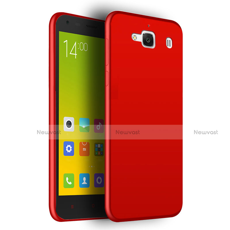Ultra-thin Silicone Gel Soft Cover for Xiaomi Redmi 2 Red