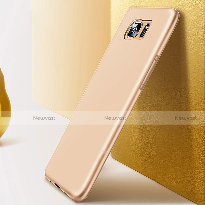 Ultra-thin Silicone Gel Soft Cover R03 for Samsung Galaxy S7 Edge G935F Gold