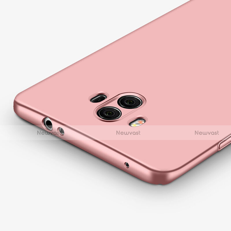 Ultra-thin Silicone Gel Soft Cover with Finger Ring Stand for Huawei Mate 10 Rose Gold